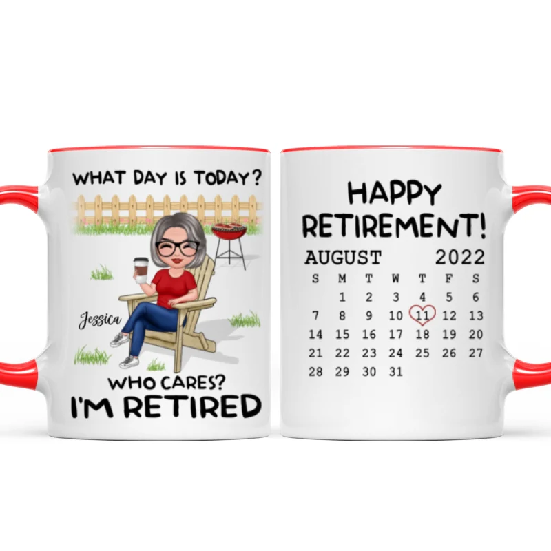 Retirement Gift What Day Is Today Calendar Personalized Mug - Image 12