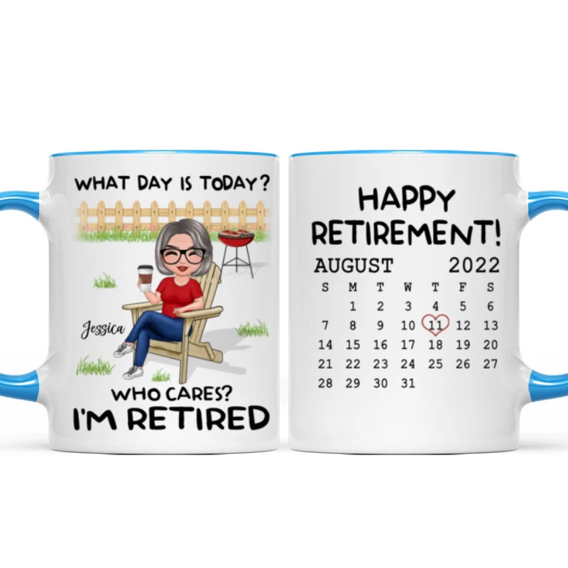 Retirement Gift What Day Is Today Calendar Personalized Mug - Image 13