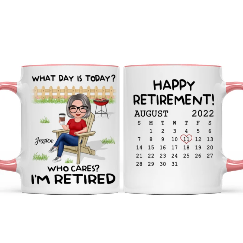 Retirement Gift What Day Is Today Calendar Personalized Mug - Image 14
