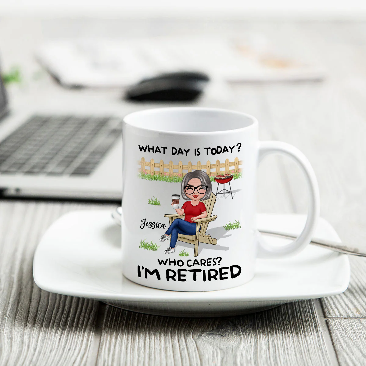 Retirement Gift What Day Is Today Calendar Personalized Mug - Image 7