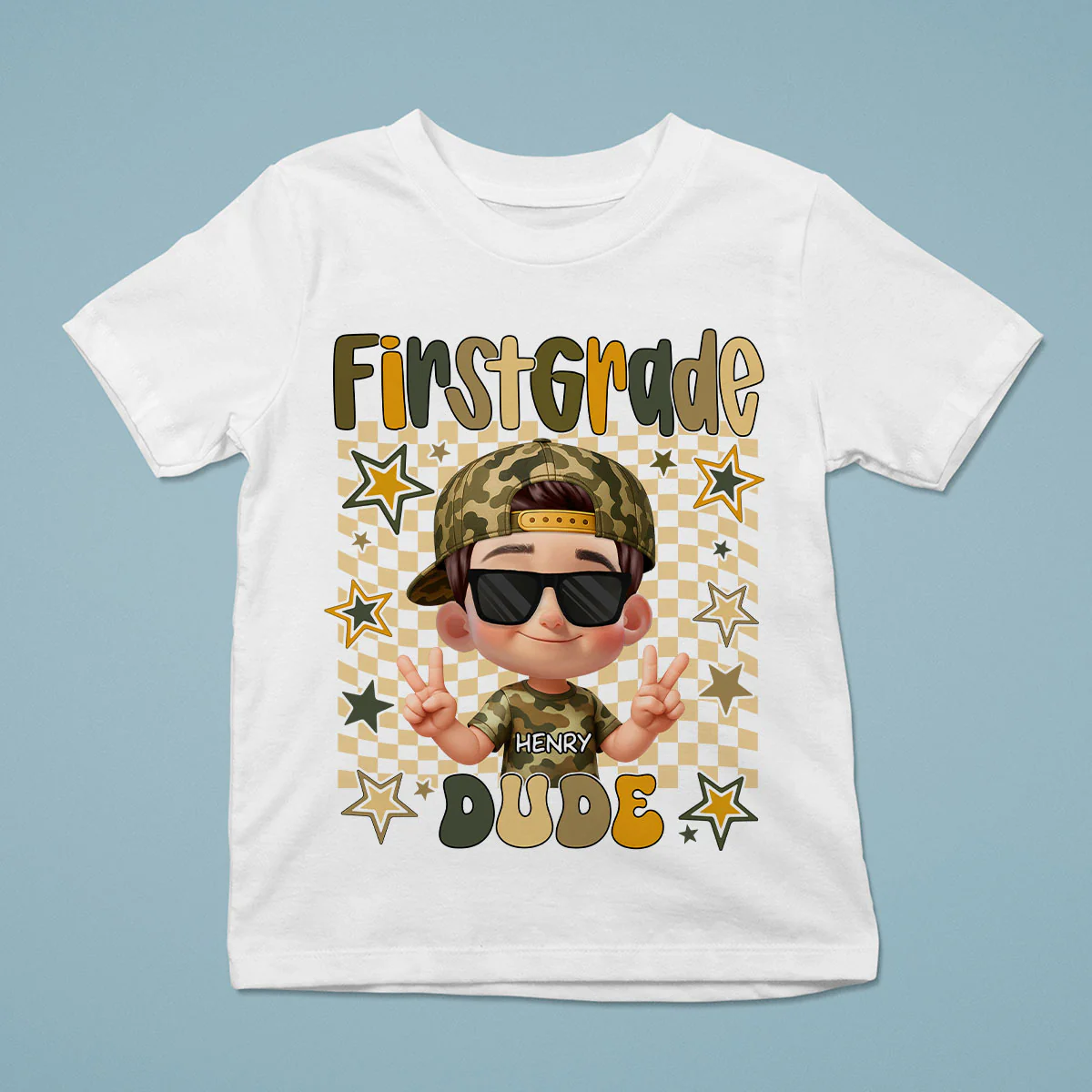 Retro Back to School Boys Personalized Shirt, Kindergarten Pre-K to Fifth Grade, School Boy Shirt - Image 4