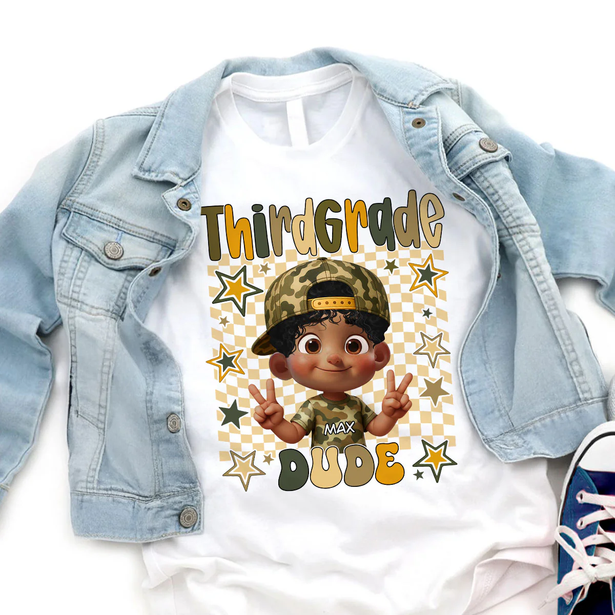 Retro Back to School Boys Personalized Shirt, Kindergarten Pre-K to Fifth Grade, School Boy Shirt - Image 5