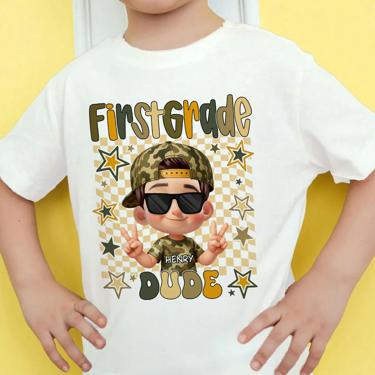 Retro Back to School Boys Personalized Shirt, Kindergarten Pre-K to Fifth Grade, School Boy Shirt - Image 7