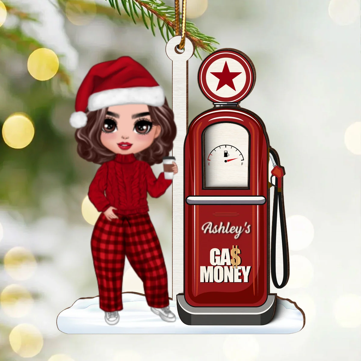 Retro Gas Pump Personalized Gas Money Holder Ornament, Unique Christmas Gift For Teenage Driver, Funny 16 Birthday Gift - Image 8