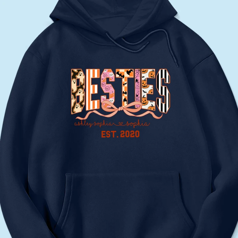 Retro Halloween Spooky Coquette Personalized Matching Besties Sweatshirt, Fall Gift for Besties - Image 56