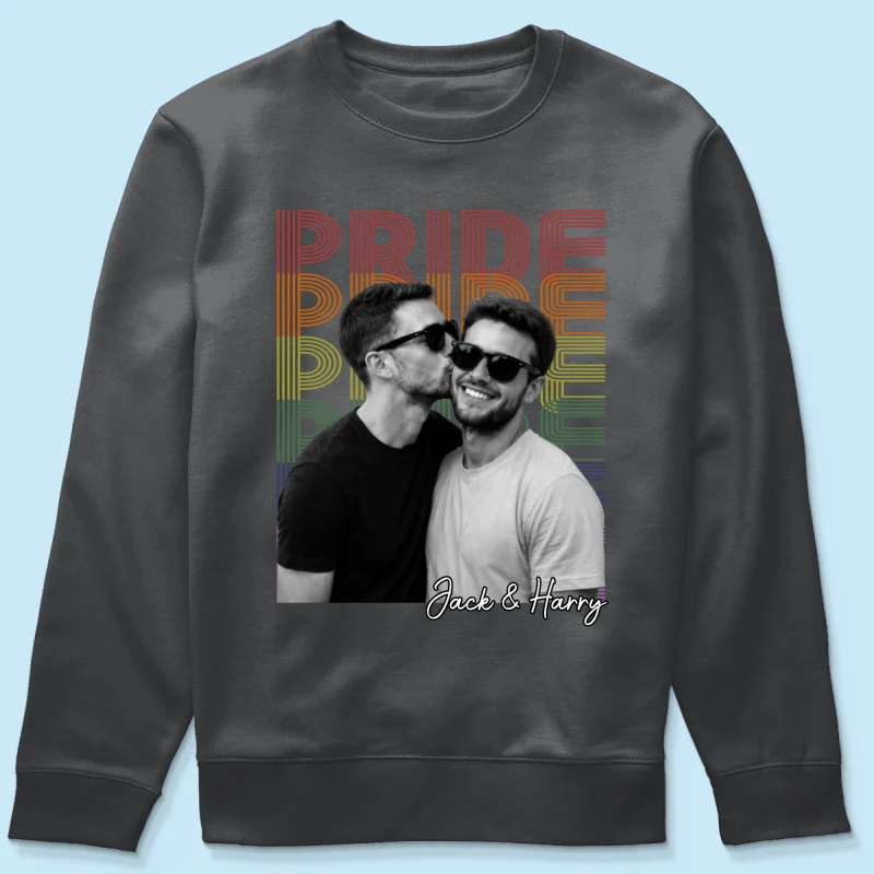 Retro Pride Bootleg Style LGBT+ Couple - Personalized Shirt - Gift For Couple, Happy Pride Month - Image 21