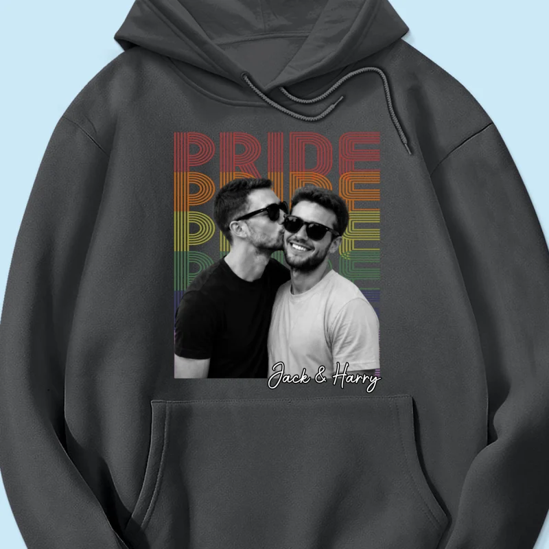 Retro Pride Bootleg Style LGBT+ Couple - Personalized Shirt - Gift For Couple, Happy Pride Month - Image 25