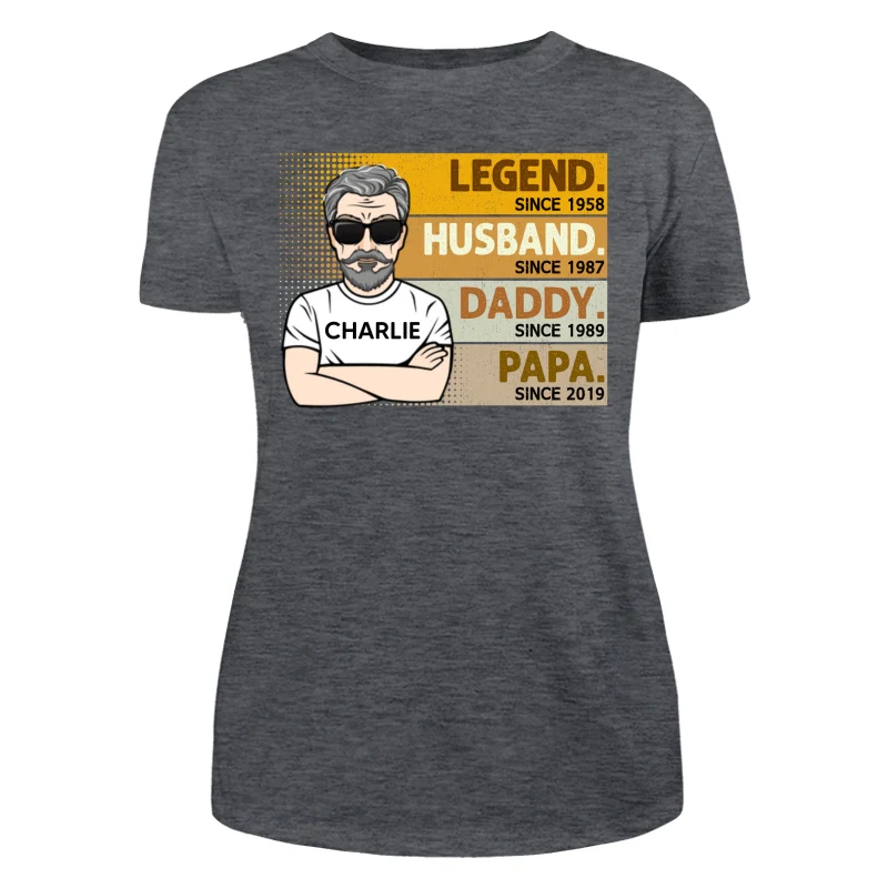 Retro The Legend Grandpa Gift For Grandpa Personalized Shirt - Image 10