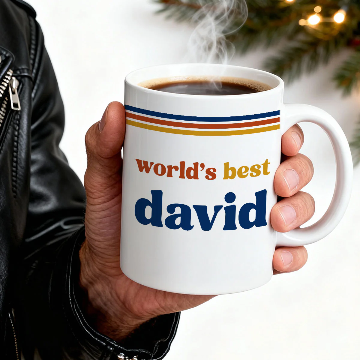 Retro Vintage 70s Custom Name - Personalized Mug - Gift For Him, Gift For Men, Dad Gift, Colleague Gift - Image 2