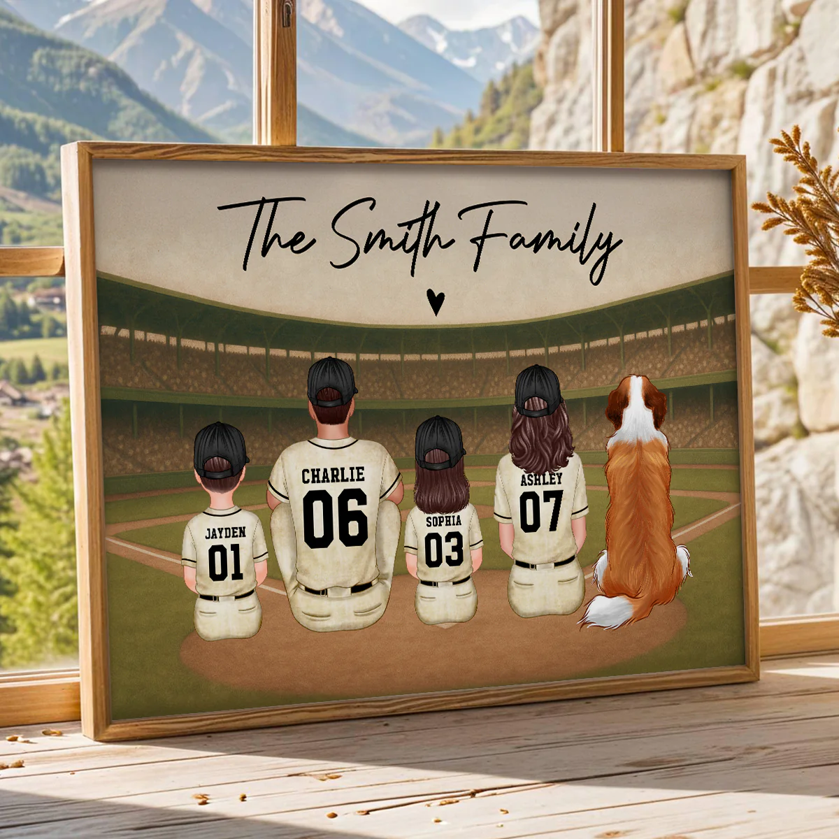 Retro Vintage Baseball Family Dream Team Home Decoration - Personalized Poster - Father's Day Gift For Dad, Gift For Husband, Gift For Grandpa - Image 10