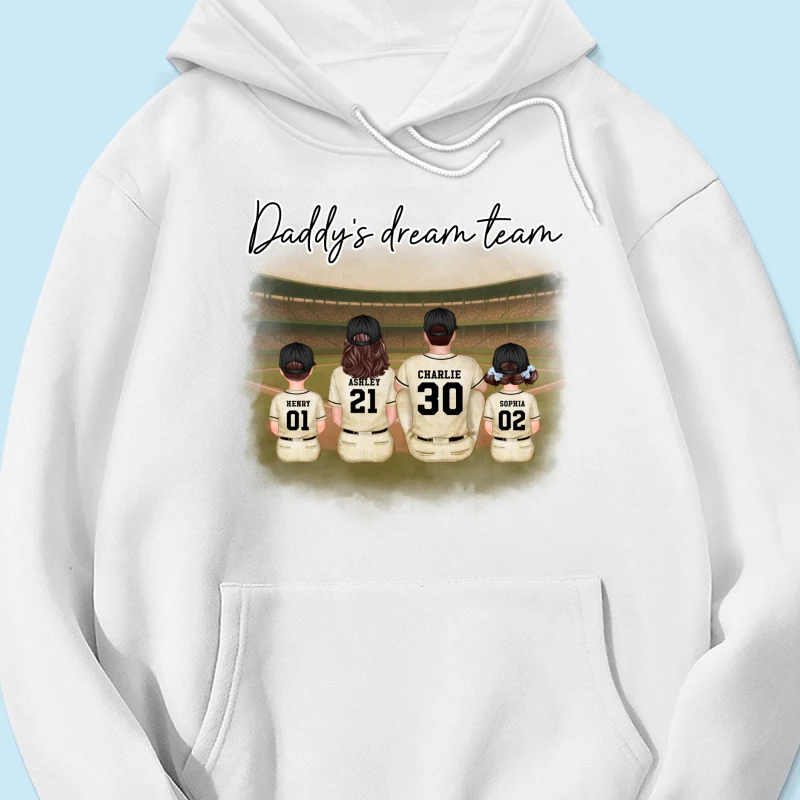 Retro Vintage Baseball Daddy's Dream Team Personalized Shirt, Gift For Dad - Image 15