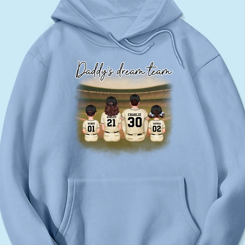 Retro Vintage Baseball Daddy's Dream Team Personalized Shirt, Gift For Dad - Image 17