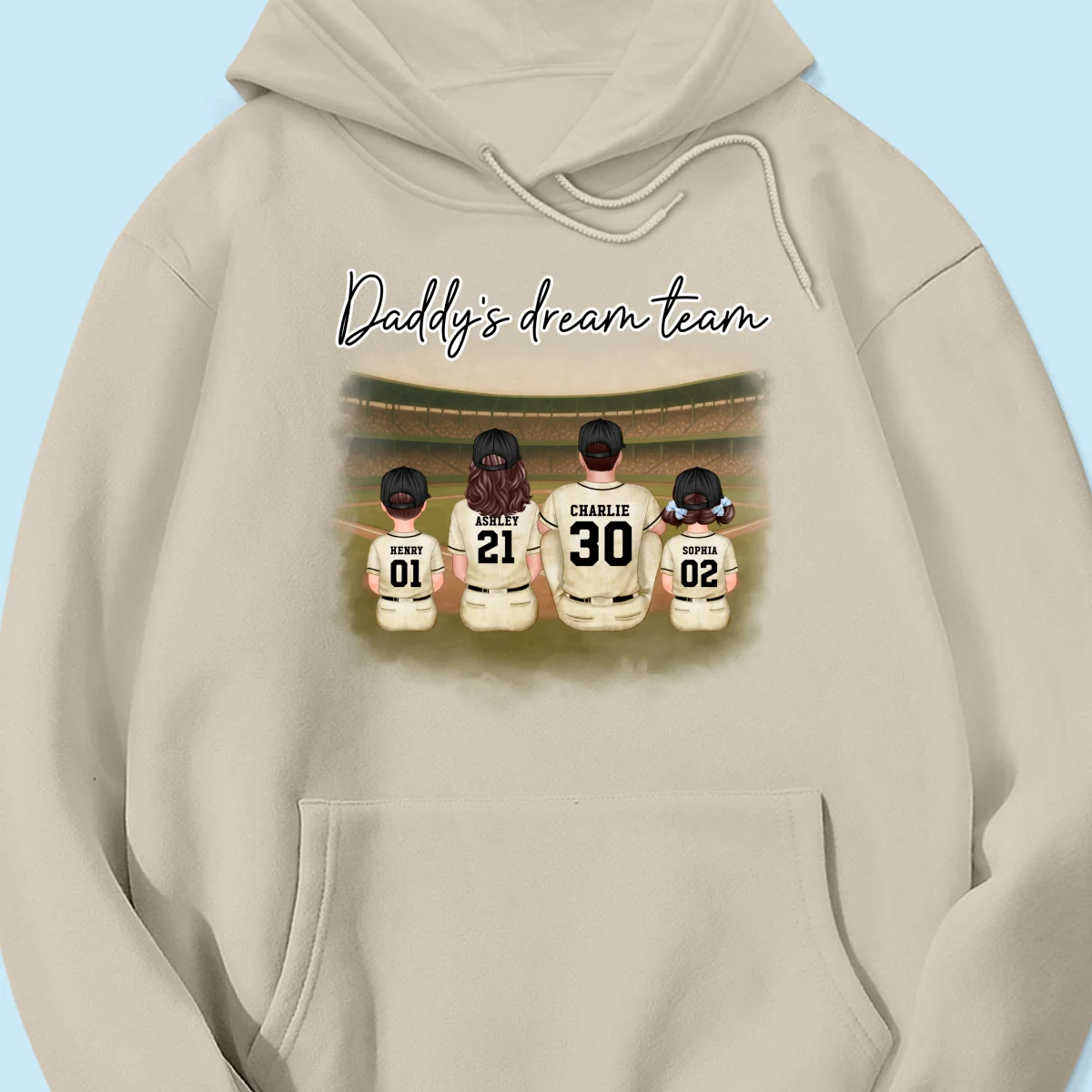 Retro Vintage Baseball Daddy's Dream Team Personalized Shirt, Gift For Dad - Image 18