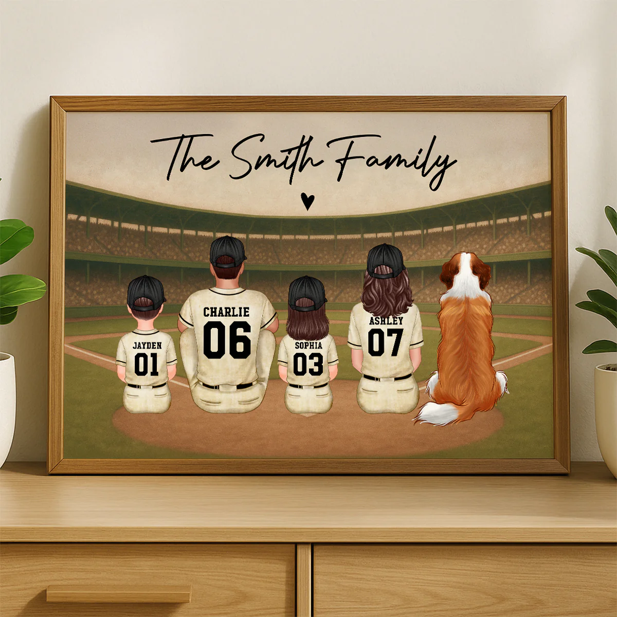 Retro Vintage Baseball Family Personalized Poster - Image 10