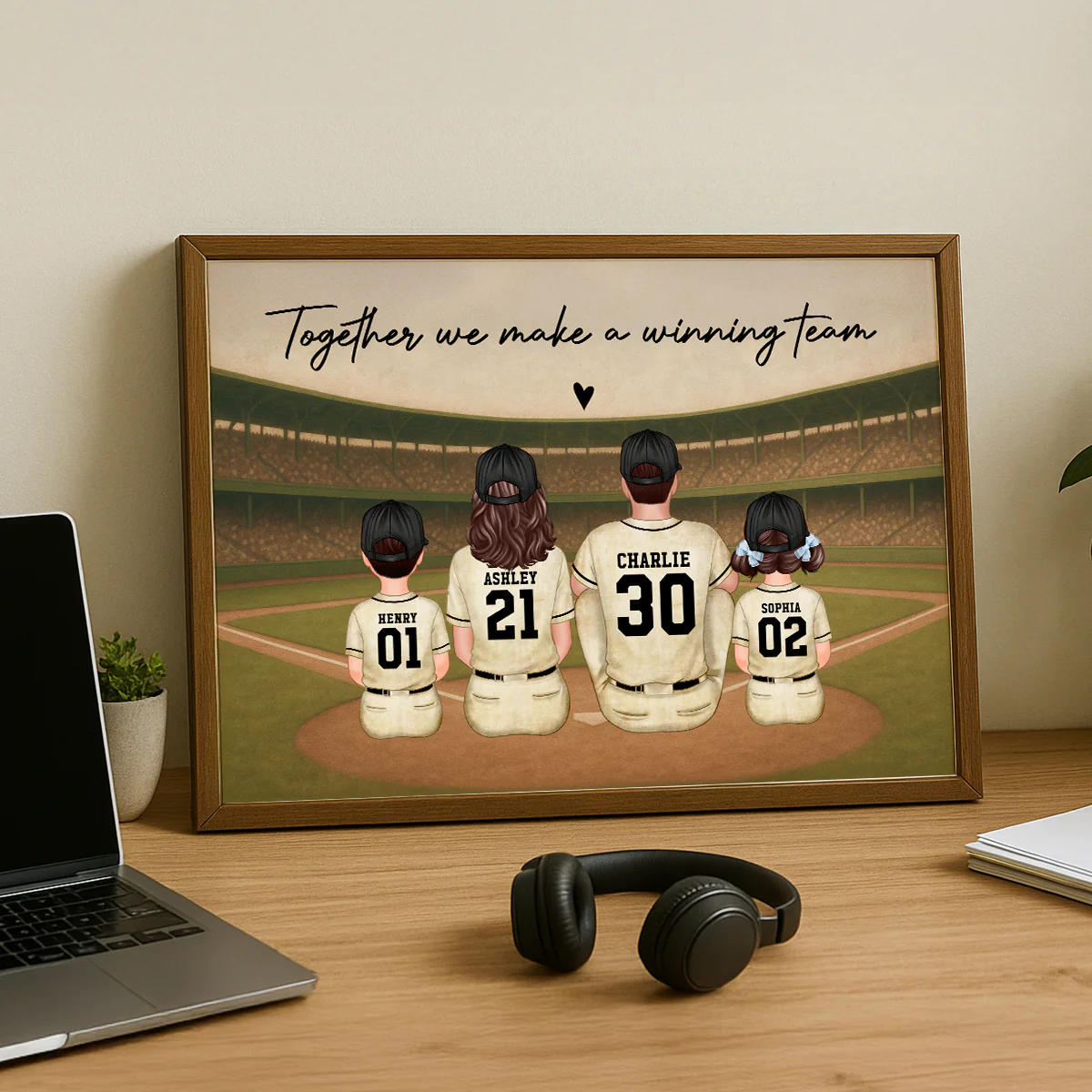 Retro Vintage Baseball Family Personalized Poster - Image 13
