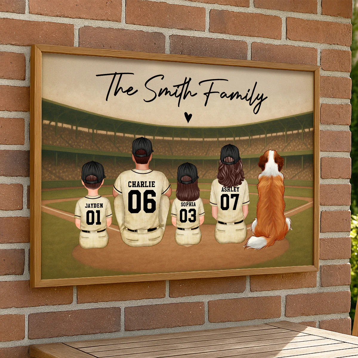 Retro Vintage Baseball Family Personalized Poster - Image 14