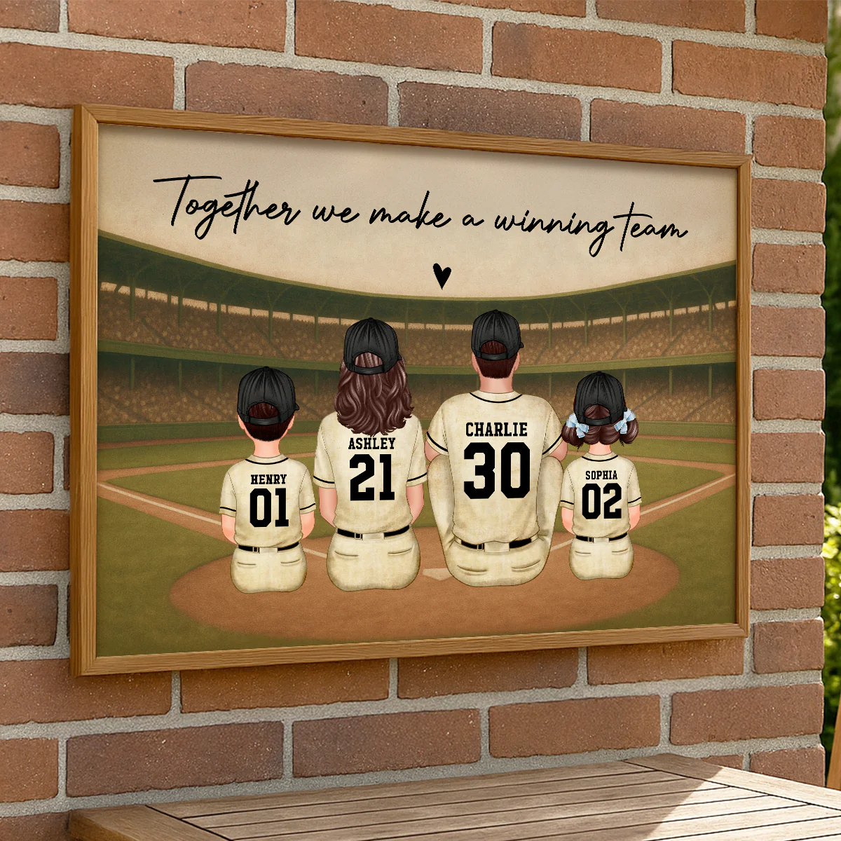 Retro Vintage Baseball Family Personalized Poster - Image 15