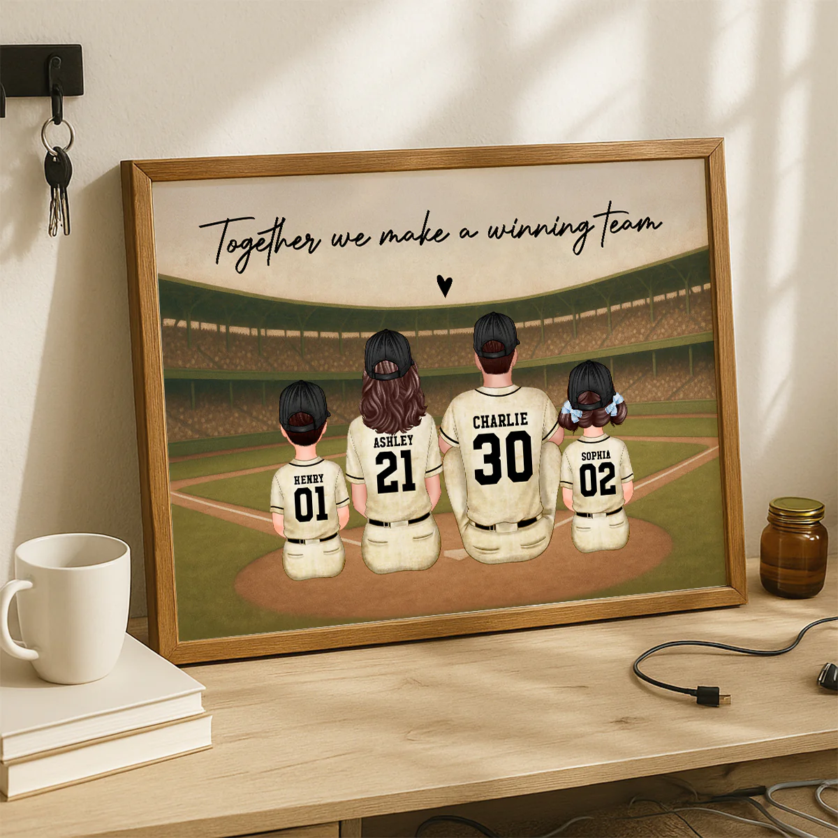 Retro Vintage Baseball Family Personalized Poster - Image 17