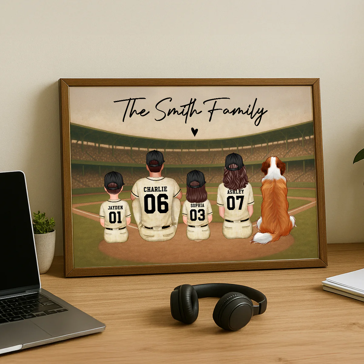 Retro Vintage Baseball Family Personalized Poster - Image 18