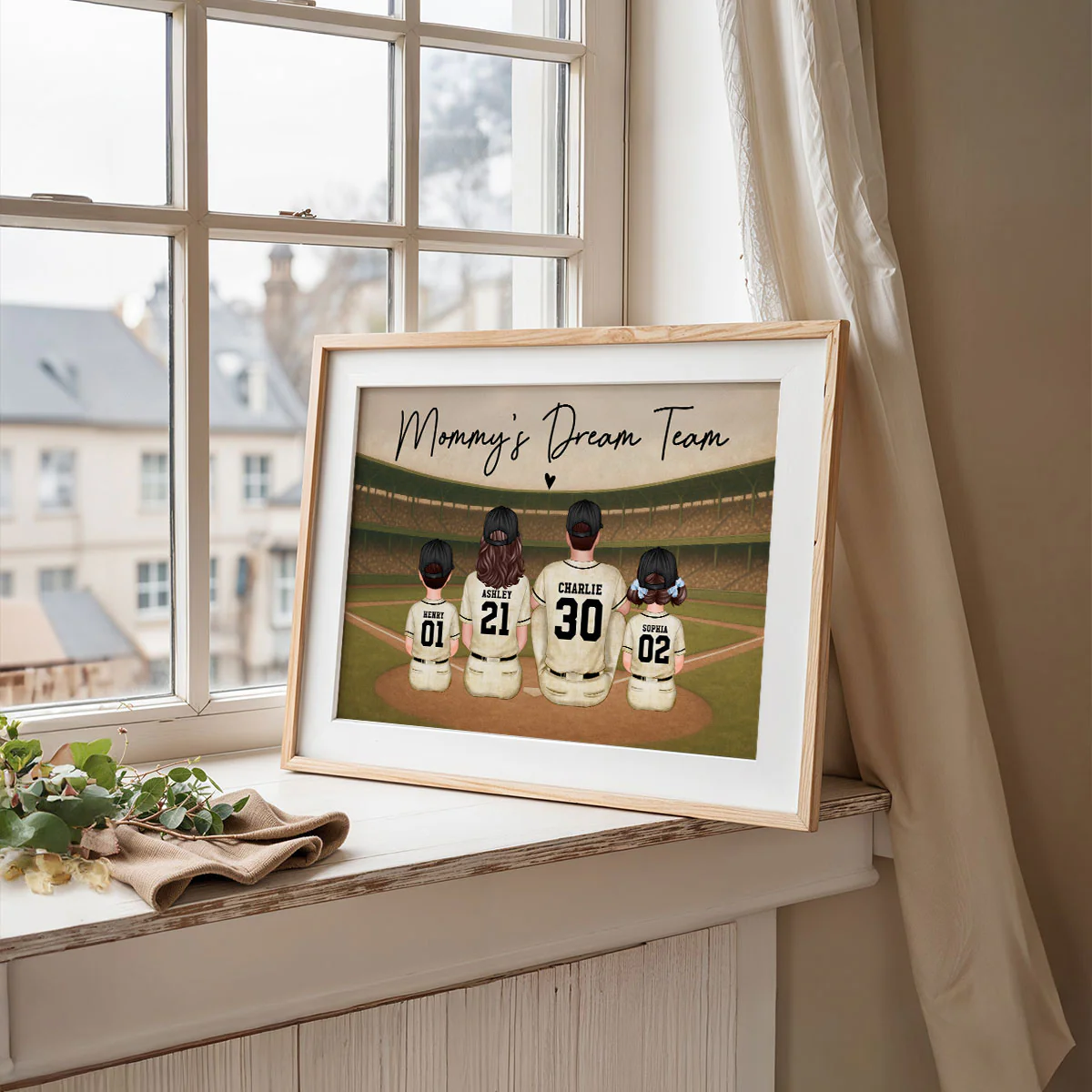 Retro Vintage Baseball Family We Caught The Best Mom - Personalized Poster - Mother's Day Gift For Mom - Image 5