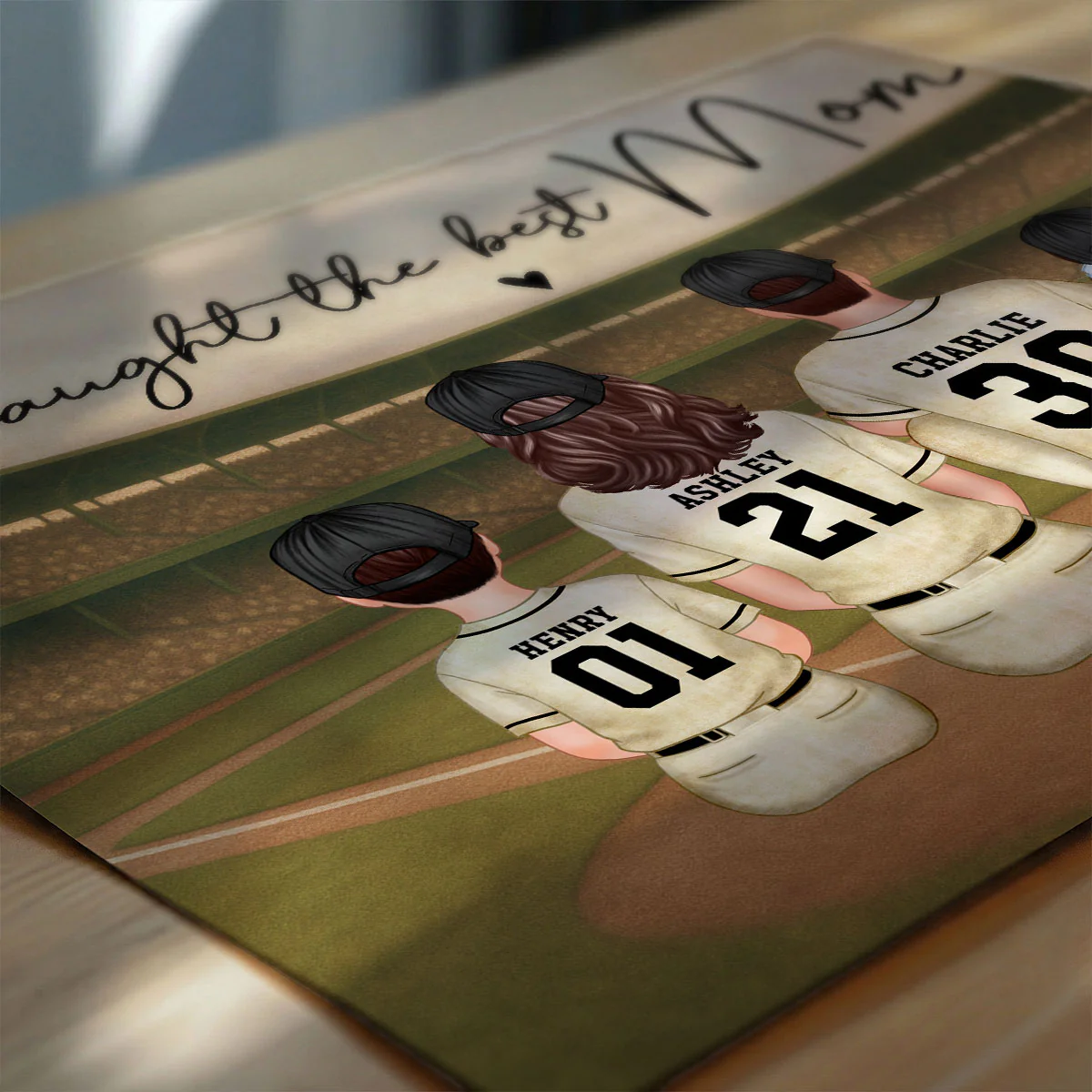 Retro Vintage Baseball Family We Caught The Best Mom - Personalized Poster - Mother's Day Gift For Mom - Image 7