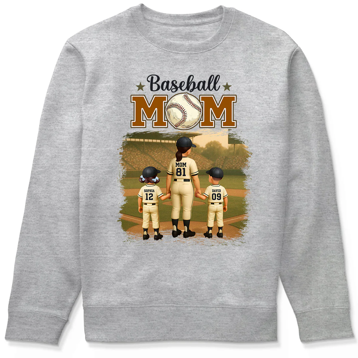 Retro Vintage Baseball Mom Personalized Shirt - Image 9