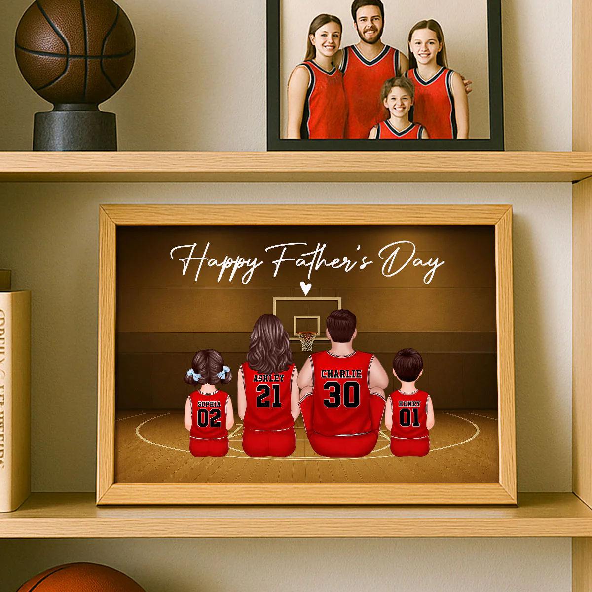 Retro Vintage Basketball Family Daddy's Dream Team Personalized Poster| Heartfelt Father's Day Gift For Dad - Image 5