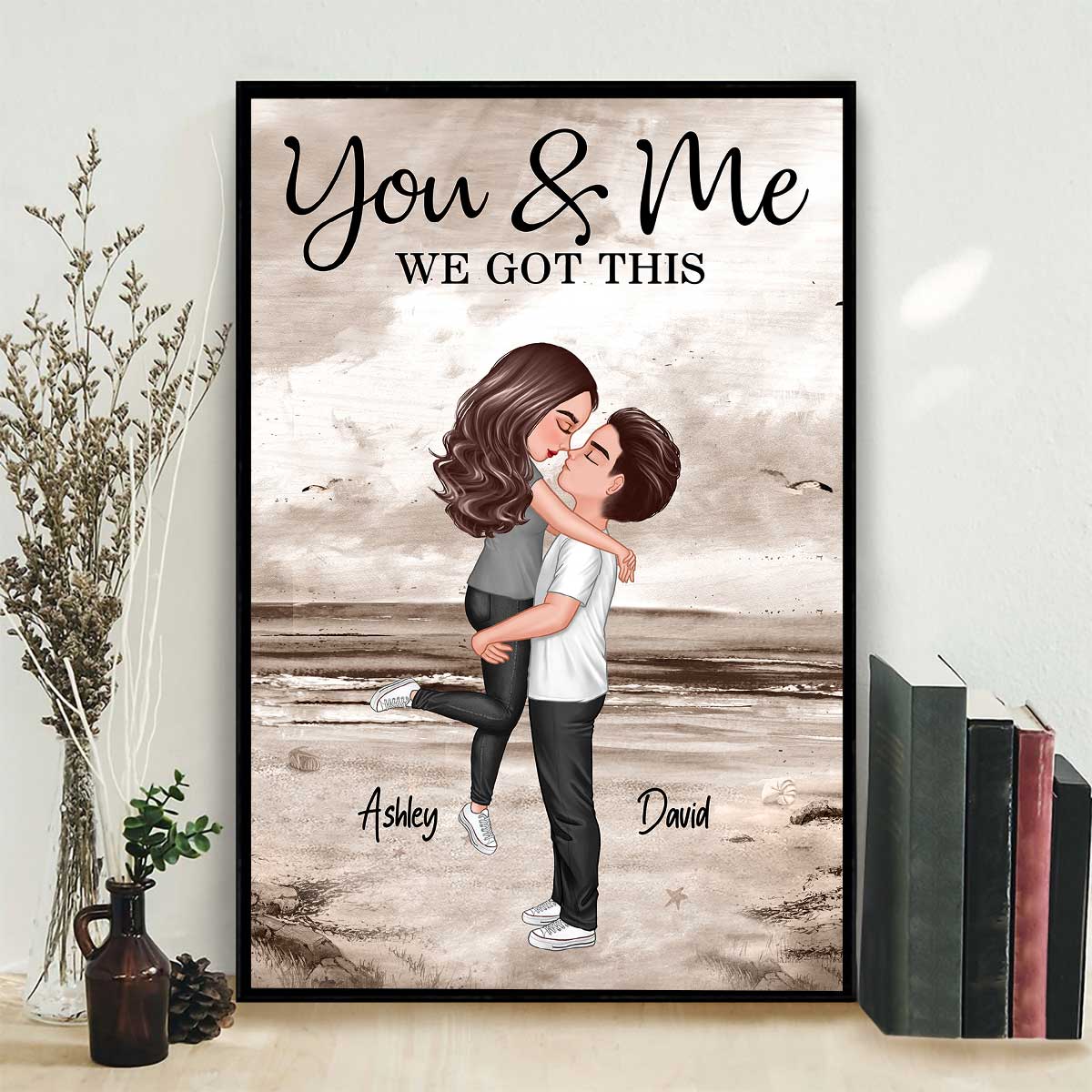 Eternal Love: Retro Romance Poster, Anniversary Gift For Couple - Image 3