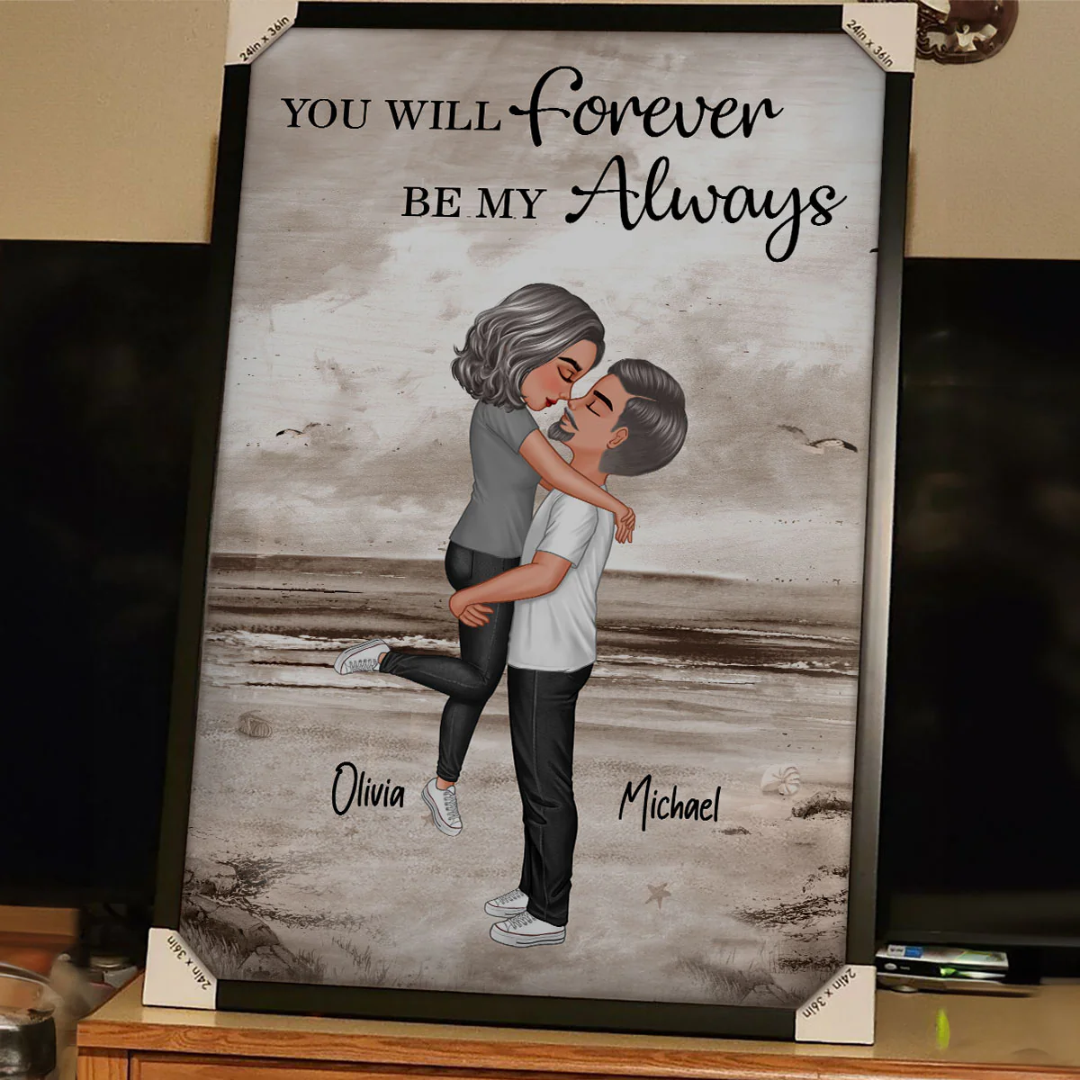 Eternal Love: Retro Romance Poster, Anniversary Gift For Couple - Image 8