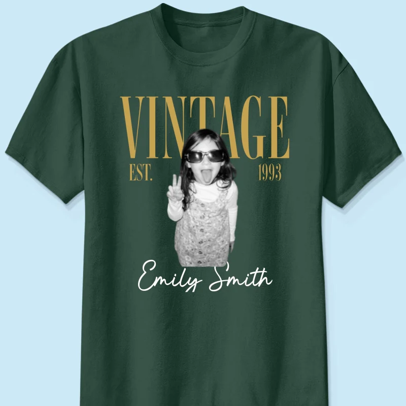 Retro Vintage Custom Photo Birthday - Personalized Shirt - Birthday Gift For Best Friends, Family Members - Image 11