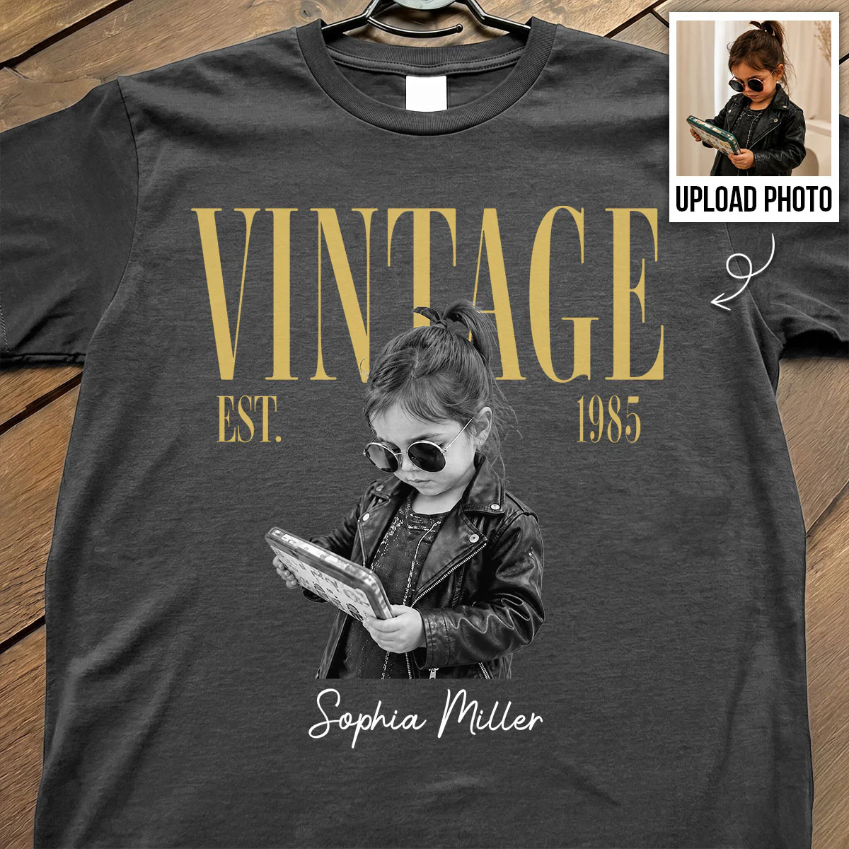 Retro Vintage Custom Photo Birthday - Personalized Shirt - Birthday Gift For Best Friends, Family Members - Image 3