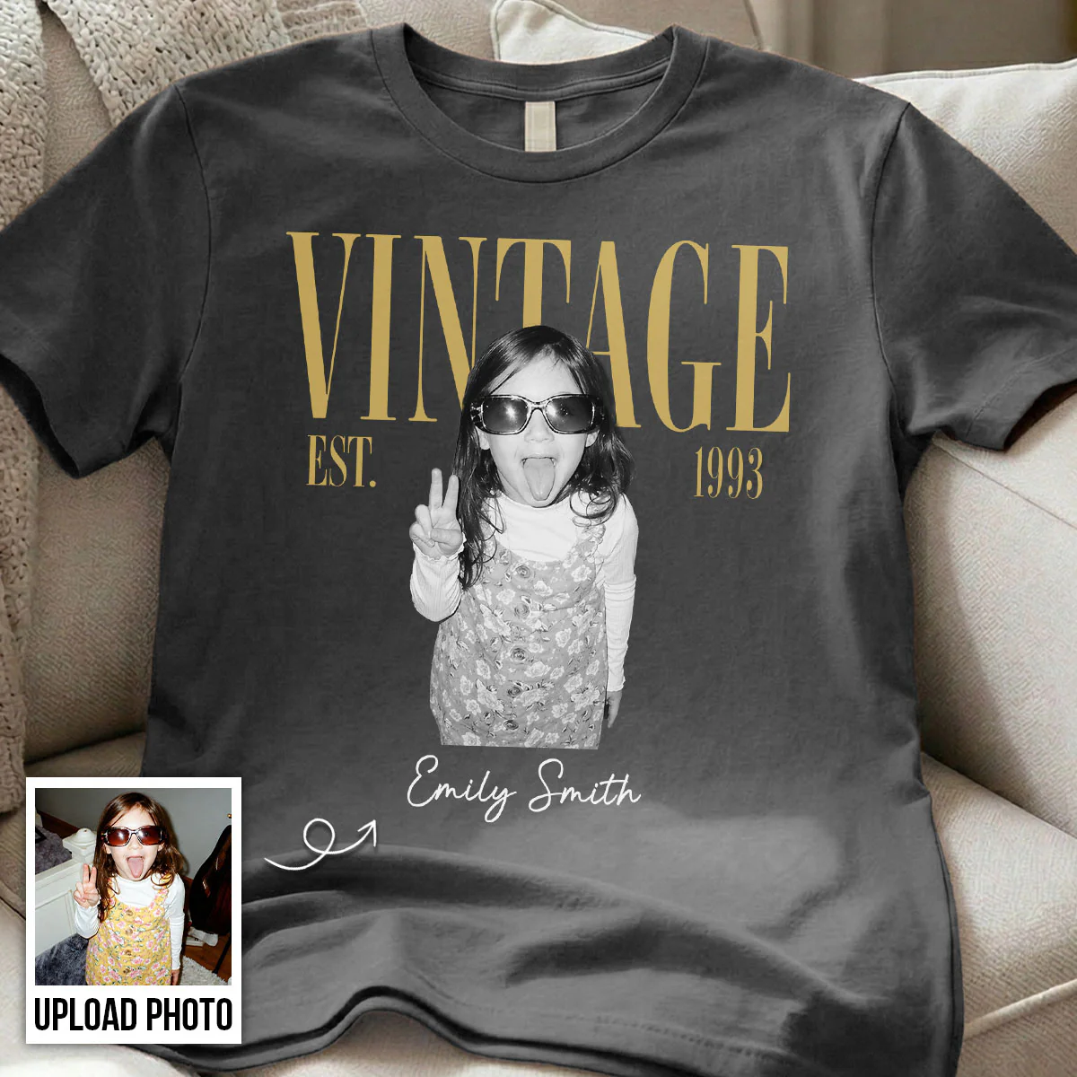 Retro Vintage Custom Photo Birthday - Personalized Shirt - Birthday Gift For Best Friends, Family Members - Image 4