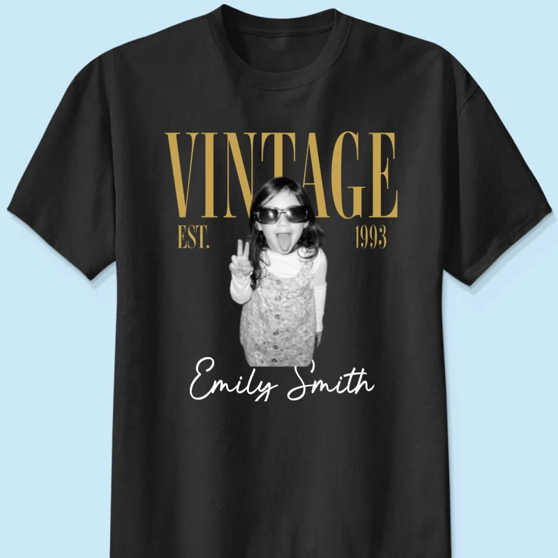 Retro Vintage Custom Photo Birthday - Personalized Shirt - Birthday Gift For Best Friends, Family Members - Image 8