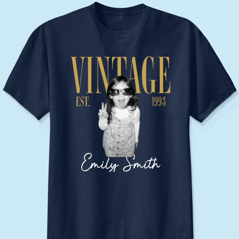 Retro Vintage Custom Photo Birthday - Personalized Shirt - Birthday Gift For Best Friends, Family Members - Image 9