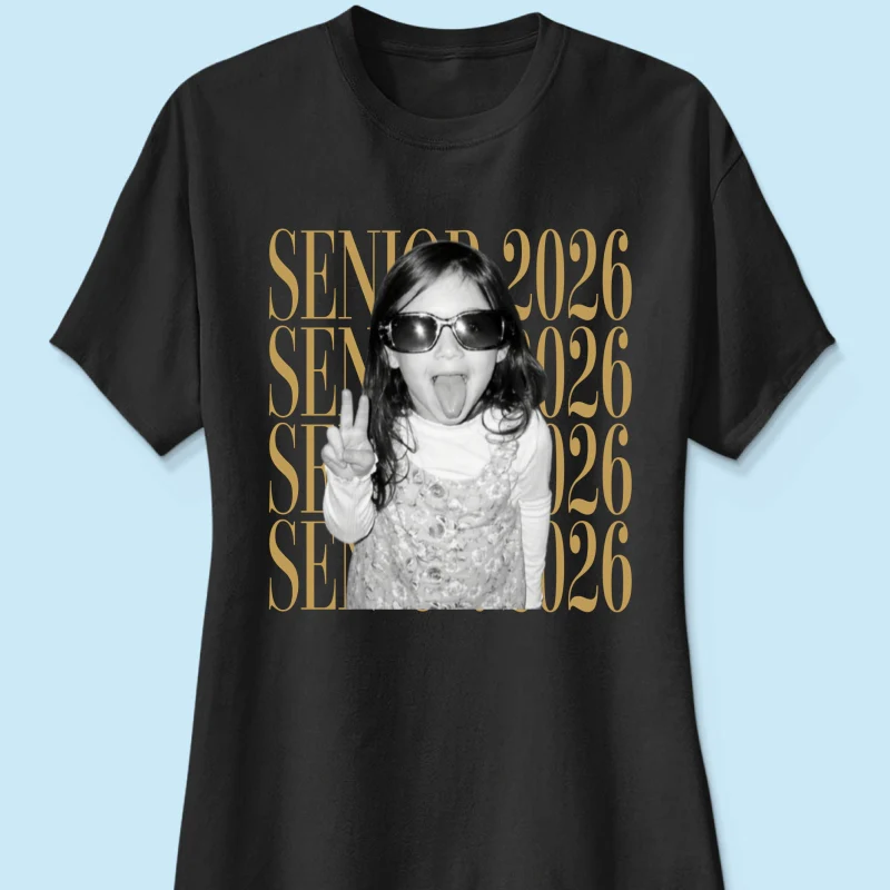 Retro Vintage Photo And Year Senior - Personalized Shirt - Custom Graduate Picture Shirt, Graduation Gift, Family Matching Shirt Graduation Party Celebration - Image 33