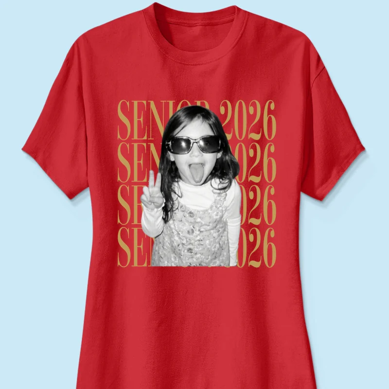 Retro Vintage Photo And Year Senior - Personalized Shirt - Custom Graduate Picture Shirt, Graduation Gift, Family Matching Shirt Graduation Party Celebration - Image 39