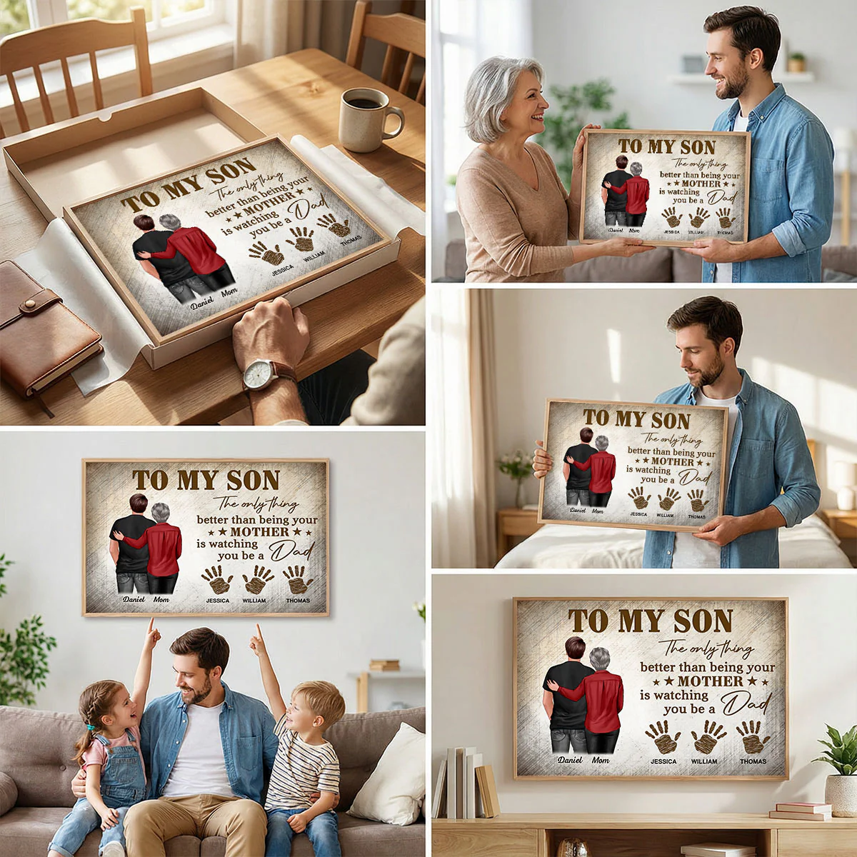 Retro Vintage To My Son Watching You Be A Dad - Personalized Poster - Father's Day Gift For Son - Image 10