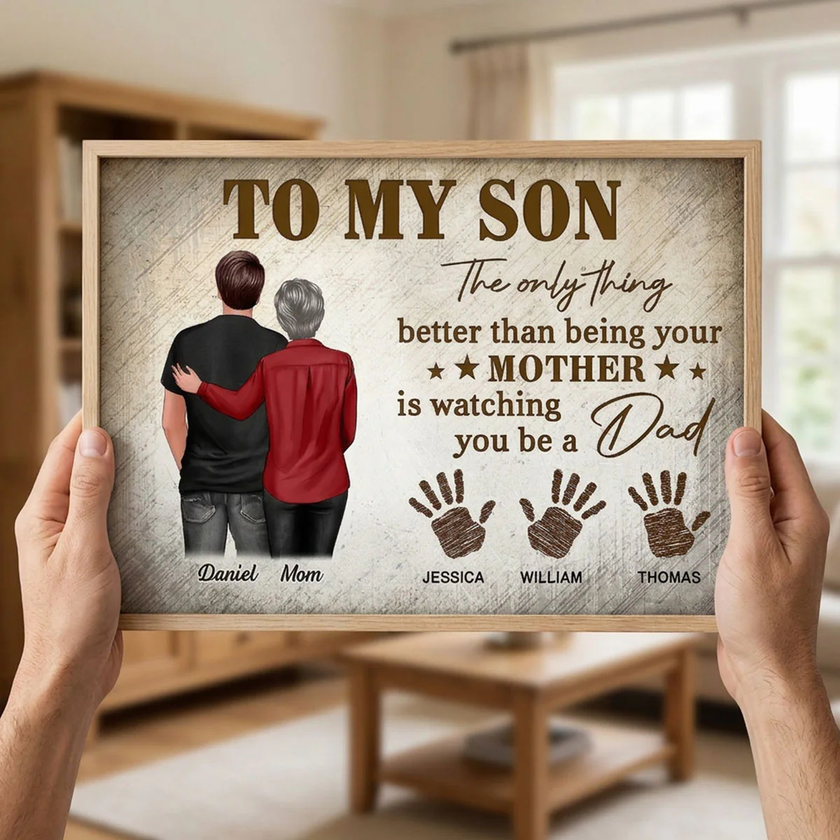 Retro Vintage To My Son Watching You Be A Dad - Personalized Poster - Father's Day Gift For Son - Image 11