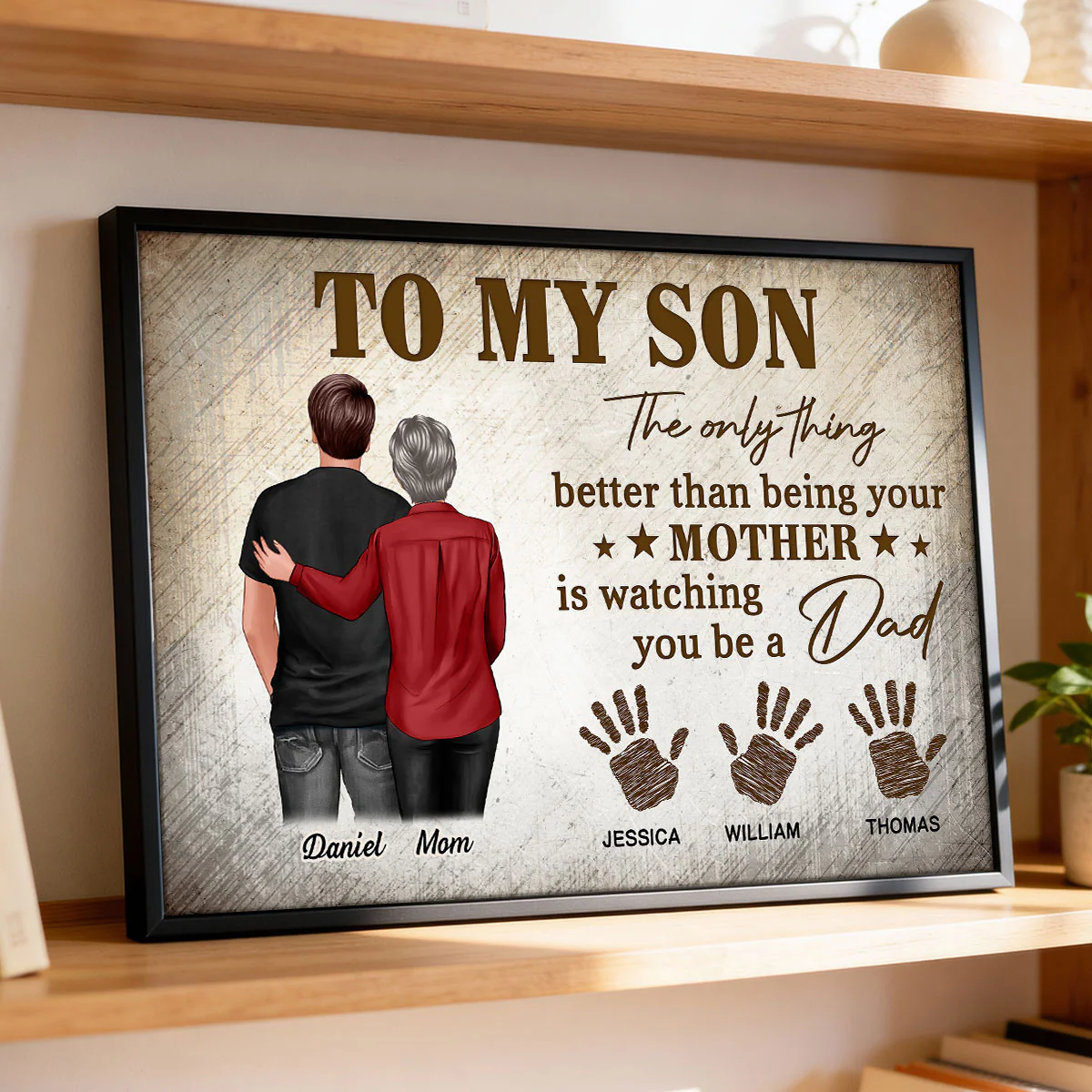 Retro Vintage To My Son Watching You Be A Dad - Personalized Poster - Father's Day Gift For Son - Image 8