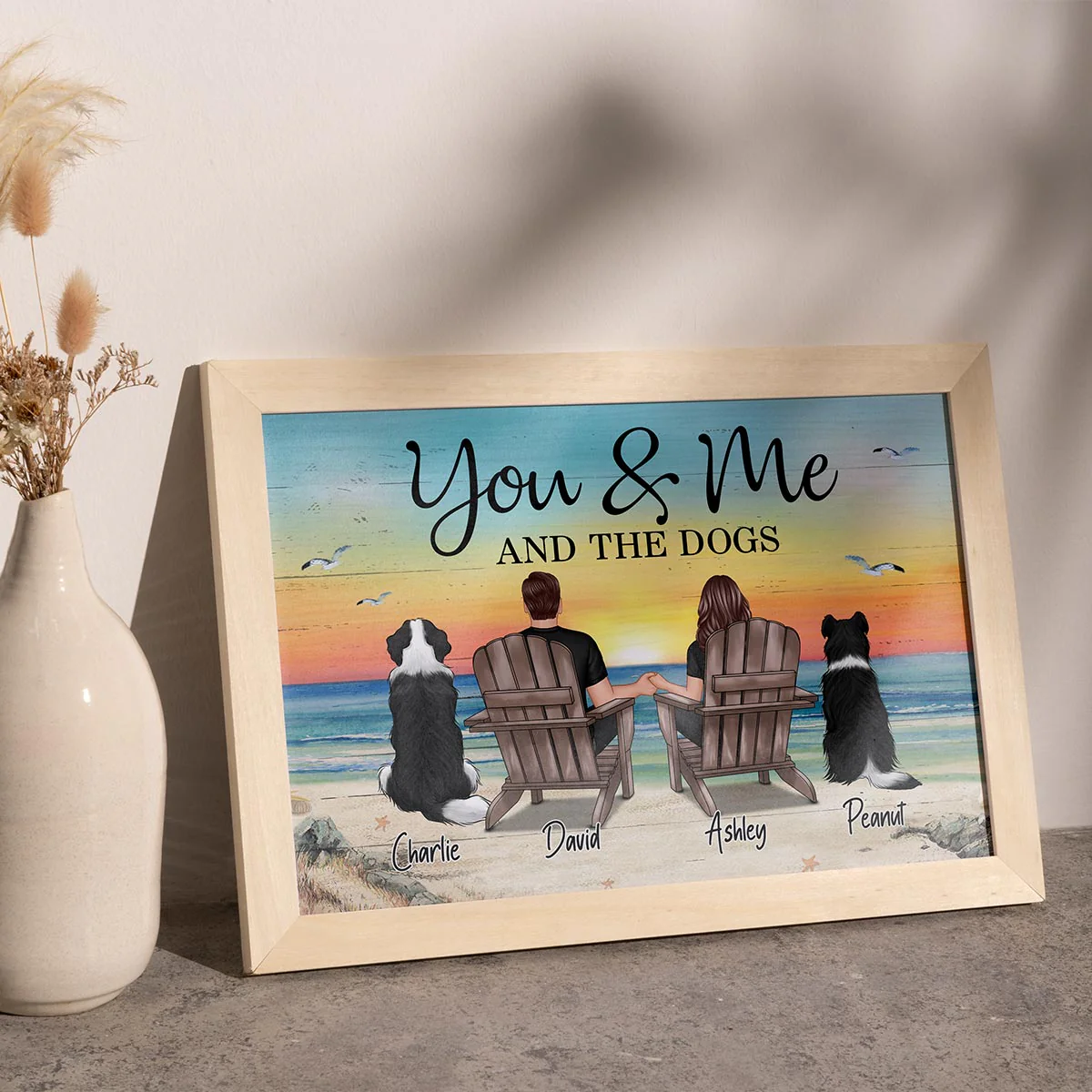 You Me And The Dogs Cats Personalized Poster, Heartfelt Anniversary Gift For Dog Lovers, Gift For Cat Lovers - Image 3
