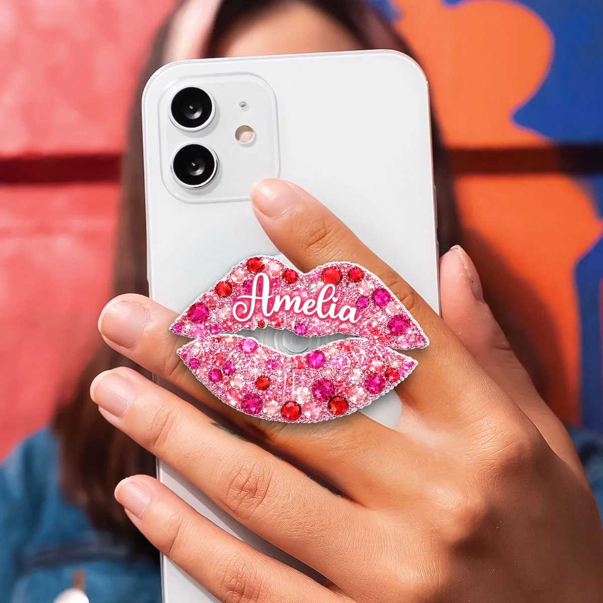 3D Effect Kiss Valentine - Personalized Acrylic Magnetic Phone Grip - Anniversary, Valentine's Day Gift, Gift For Her - Image 9