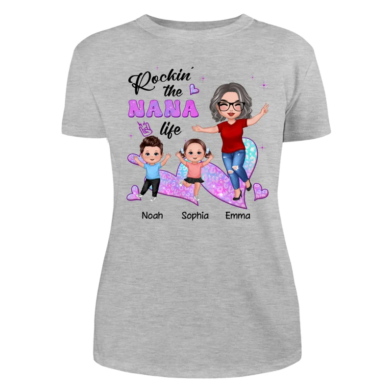 Rockin‘ Grandma Life Galaxy Leopard Personalized Shirt - Image 10