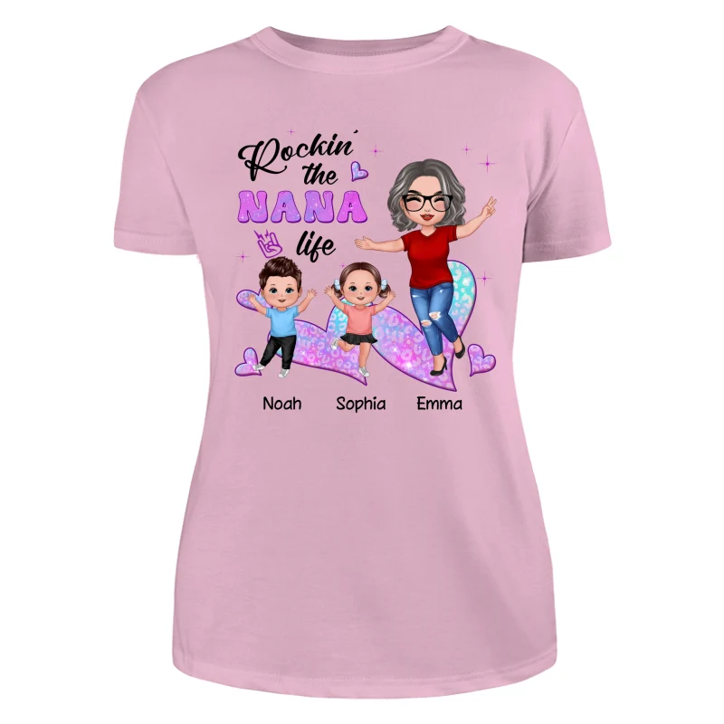 Rockin‘ Grandma Life Galaxy Leopard Personalized Shirt - Image 11