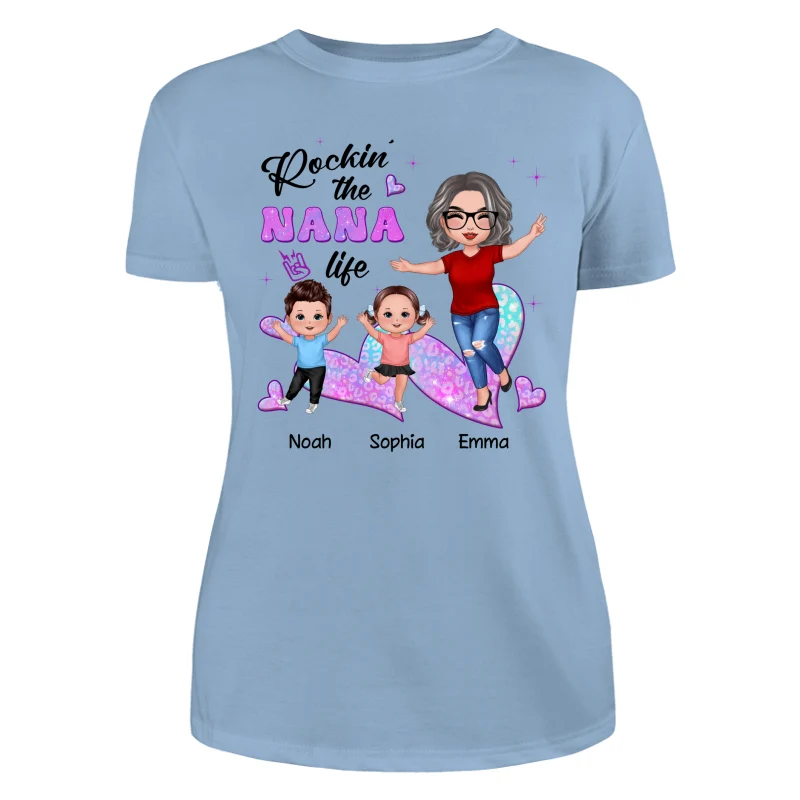 Rockin‘ Grandma Life Galaxy Leopard Personalized Shirt - Image 12