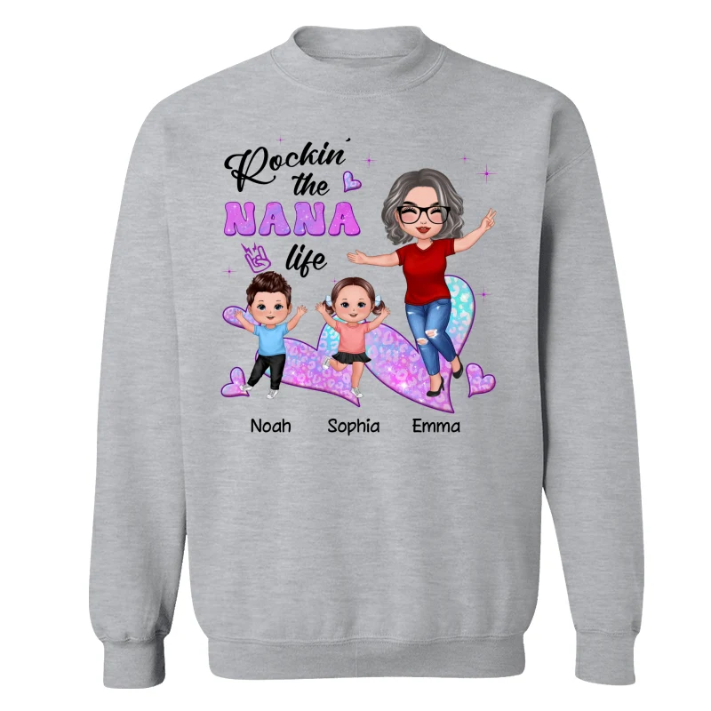 Rockin‘ Grandma Life Galaxy Leopard Personalized Shirt - Image 18