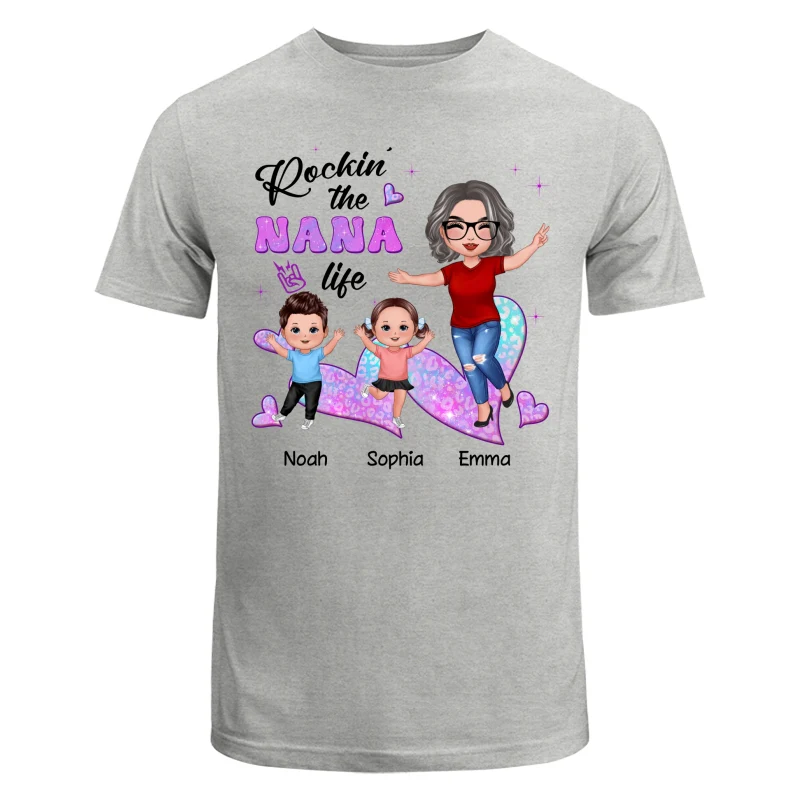 Rockin‘ Grandma Life Galaxy Leopard Personalized Shirt - Image 6