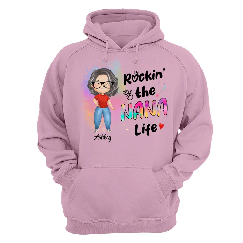 Rockin‘ Grandma Life New Style Watercolor Personalized Shirt - Image 15