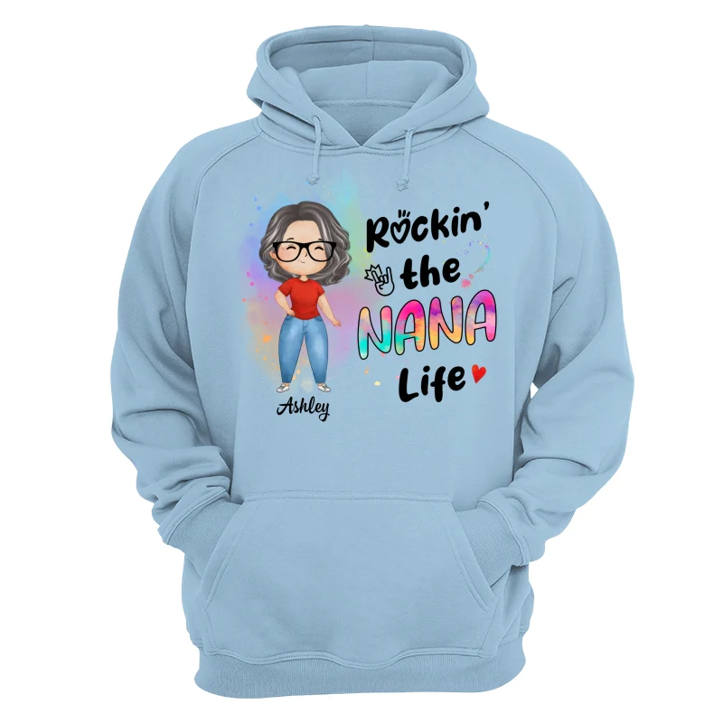 Rockin‘ Grandma Life New Style Watercolor Personalized Shirt - Image 16