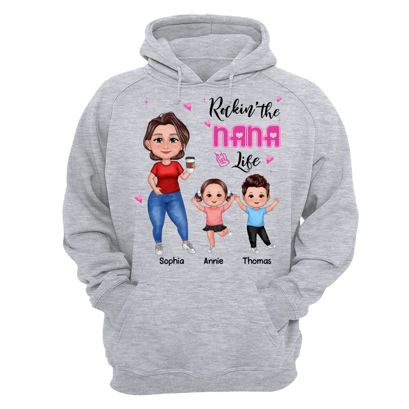 Rockin‘ Grandma Life Pretty Happy Doll Personalized Shirt - Image 14