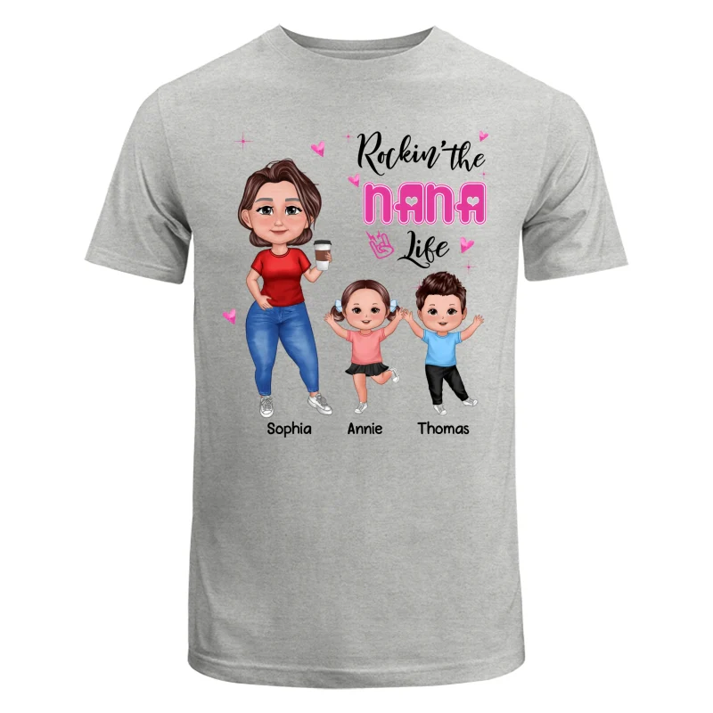 Rockin‘ Grandma Life Pretty Happy Doll Personalized Shirt - Image 6